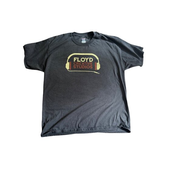 Hanes Beefy-T Floyd Creative Studios Graphic Tee 2XL Charcoal Gray Cotton Blend - Picture 4 of 6
